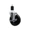 Service Caster 5'' Soft Rubber Swivel 1-1/2'' Expanding Stem Caster with Brake SCC-EX20S514-SRS-TLB-112 - alternate 1
